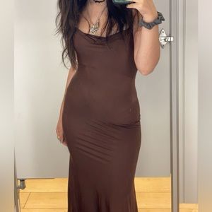 Midi brown dress
